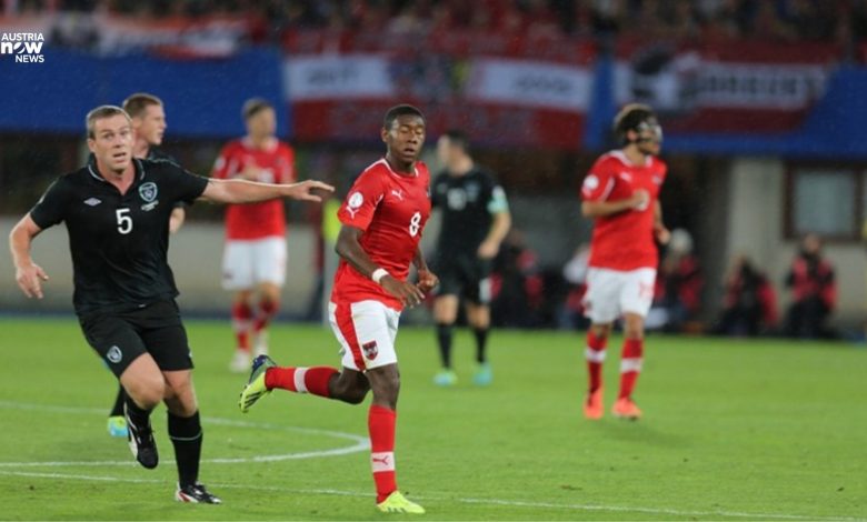 قائد منتخب النمسا David Alaba خلال مباراة أمام أيرلندا